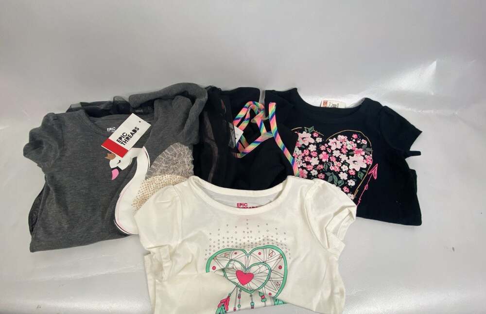 Epic Threads Girls Graphic Print T-Shirt Bundle Set of 4 size 2T